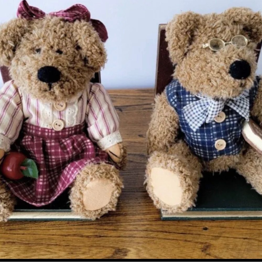 Vintage Teddy Bear Book Ends